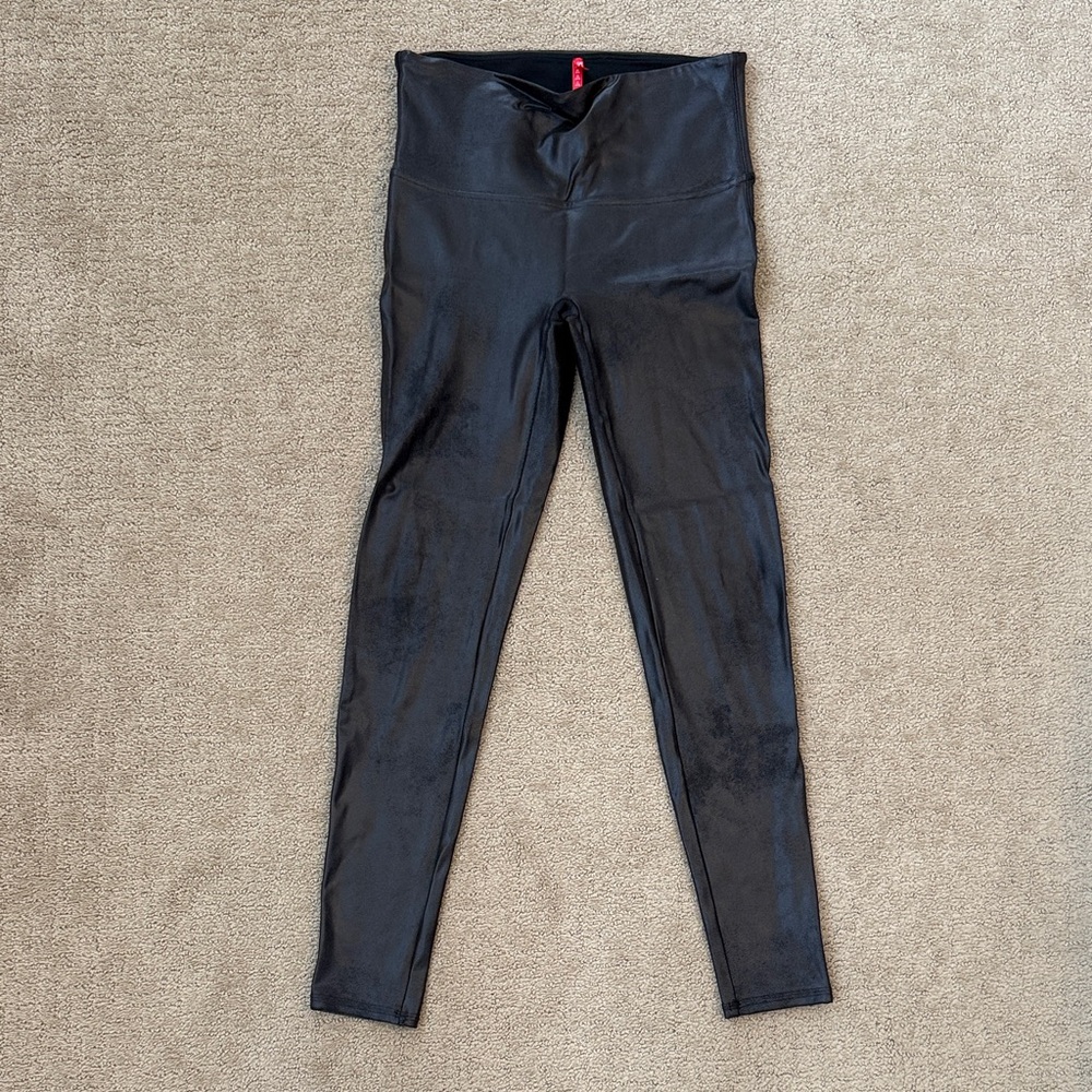 Spanx High-Waist Black Faux-Leather Leggings